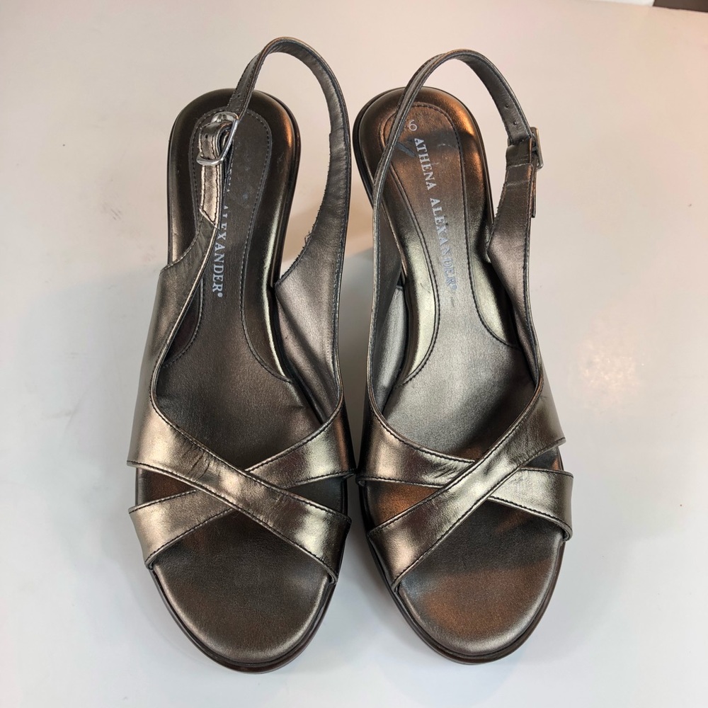 Athena Alexander Metallic Sandals Size 6 (#10) - Picture 2 of 8